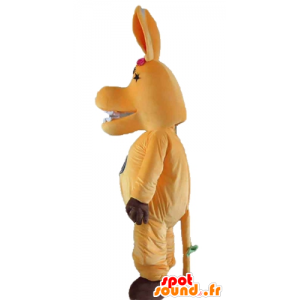 Orange hestemaskot, sød og farverig - Spotsound maskot kostume