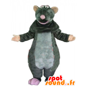 Mascot Ratatouille, famosa caricatura rata gris - MASFR23214 - Personajes famosos de mascotas