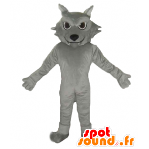 Grå kattmaskot, jätte och söt - Spotsound maskot