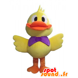 Mascot Fett Küken, gelb und orange Ente - MASFR23221 - Enten-Maskottchen