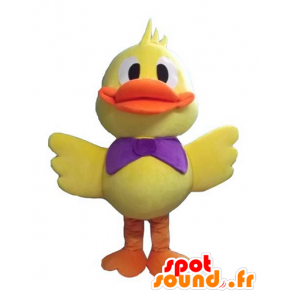 Mascotte de gros poussin, de canard jaune et orange - MASFR23221 - Mascotte de canards