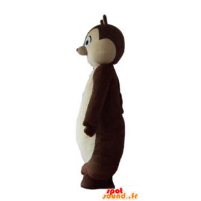 Mascotte marrone e bianco scoiattolo, Tic Tac o - MASFR23223 - Scoiattolo mascotte