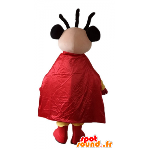 African-American superhero mascot dressed in yellow and red - MASFR23224 - Superhero mascot