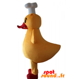 La mascota amarilla y el pato rojo, polluelo con un sombrero - MASFR23226 - Mascota de los patos
