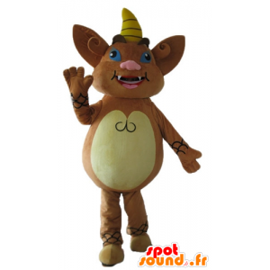 Brown creature mascot, gnome, small monster - MASFR23233 - Monsters mascots