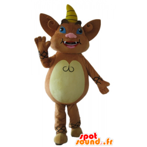 Mascotte de créature marron, de gnome, de petit monstre - MASFR23233 - Mascottes de monstres