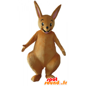 Bruine kangoeroe mascotte, erg grappig en lachende - MASFR23238 - Kangaroo mascottes