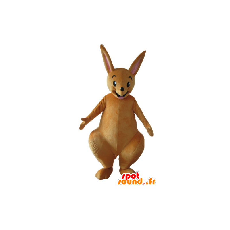 Brown kangaroo mascot, very funny and smiling - MASFR23238 - Kangaroo mascots