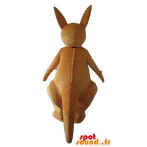 Marrone canguro mascotte, molto divertente e sorridente - MASFR23238 - Mascotte di canguro