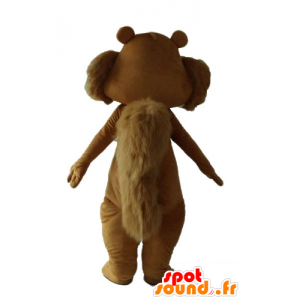 Mascot bruin en beige eekhoorn, lachend en harige - MASFR23239 - mascottes Squirrel