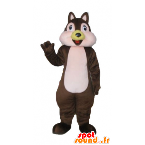 Mascot bruin en roze eekhoorn, Tic Tac of - MASFR23241 - mascottes Squirrel