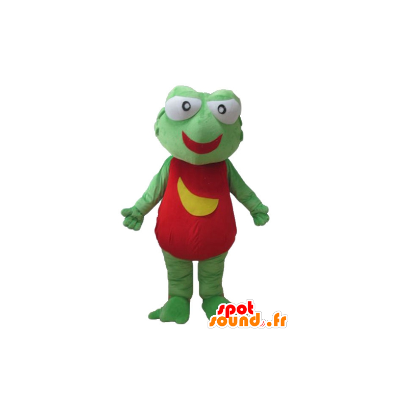 Mascotte de grenouille verte, rouge et jaune, géante - MASFR23243 - Animaux de la forêt