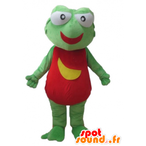 Mascotte de grenouille verte, rouge et jaune, géante - MASFR23243 - Animaux de la forêt