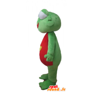 Mascot green frog, red and yellow giant - MASFR23243 - Animals of the forest