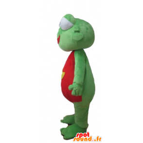 Mascot groene kikker, rood en geel reus - MASFR23243 - Forest Animals