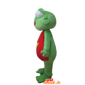 Mascot vihreä sammakko, punainen ja keltainen jättiläinen - MASFR23243 - Animaux de la forêt