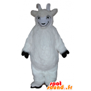 Mascotte de bouc, de cabri blanc, tout poilu - MASFR23245 - Mascottes Boucs et Chèvres