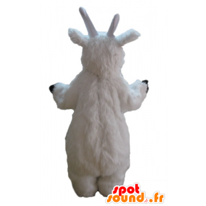 Mascotte de bouc, de chèvre blanche, de cabri tout poilu - MASFR23246 - Mascottes Boucs et Chèvres