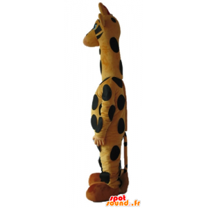 Mascot van zwarte en gele giraffe, lang, mooi - MASFR23247 - mascottes Giraffe