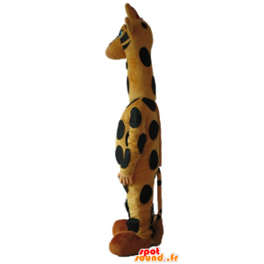 Maskot černé a žluté žirafy, vysoký, krásný - MASFR23247 - maskoti Giraffe
