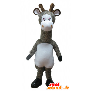 Mascot grå og hvit sjiraff, flekket - MASFR23248 - Maskoter Giraffe