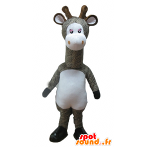 Mascot cinzento e branco girafa, manchado - MASFR23248 - mascotes Giraffe