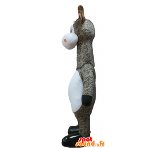 Grå och vit giraffmaskot, prickig - Spotsound maskot