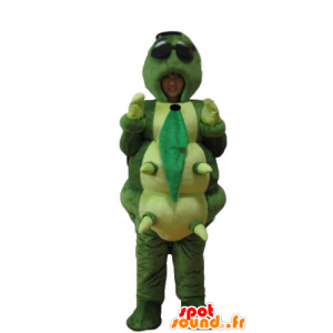 Mascot grande bruco verde, arancione, giallo e blu gigante - MASFR23249 - Insetto mascotte