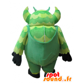 Grünes Monster Maskottchen, in Overalls, sehr groß und lustig - MASFR23250 - Monster-Maskottchen