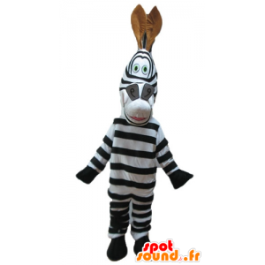 Marty zebra mascot of famous cartoon Madagascar - MASFR23251 - Mascots famous characters