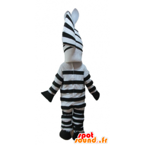 Maskot av den berömda zebra Marty från tecknade Madagaskar -
