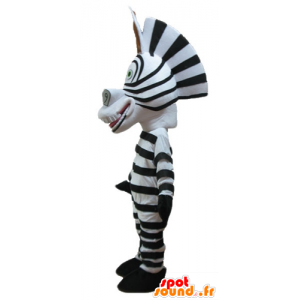 Marty zebra mascot of famous cartoon Madagascar - MASFR23251 - Mascots famous characters