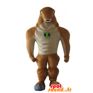 Alieno Mascotte, mostro, arancio e beige dinosauro - MASFR23258 - Dinosauro mascotte