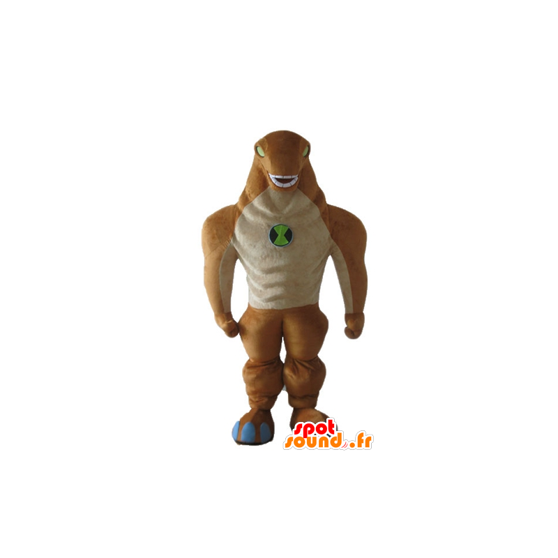 Alieno Mascotte, mostro, arancio e beige dinosauro - MASFR23258 - Dinosauro mascotte