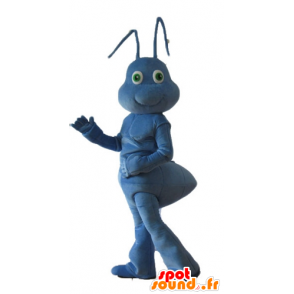 Mascot Blue Ant sehr süß und lächelnd - MASFR23259 - Maskottchen Ameise