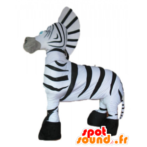 Zwart en wit zebra mascotte, reus en zeer succesvol - MASFR23260 - jungle dieren