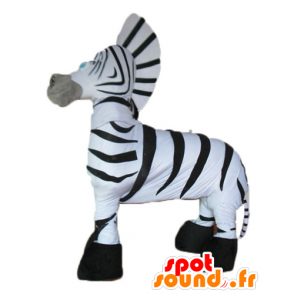 Sort og hvid zebra maskot, kæmpe og meget vellykket - Spotsound
