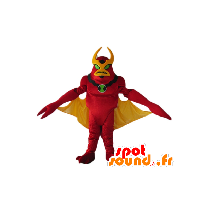 Mascot rød og gul robot leketøy, fremmede - MASFR23262 - Maskoter Robots