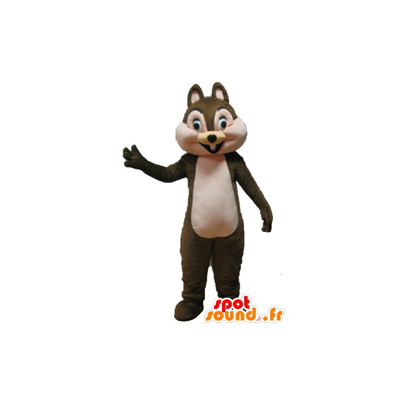 Mascot Tic Tac of beroemde bruine eekhoorn cartoon - MASFR23266 - Celebrities Mascottes
