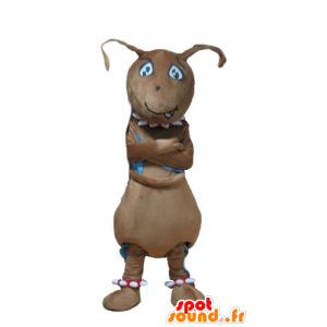 Marrom mascote formiga, gigante e engraçado - MASFR23267 - Ant Mascotes