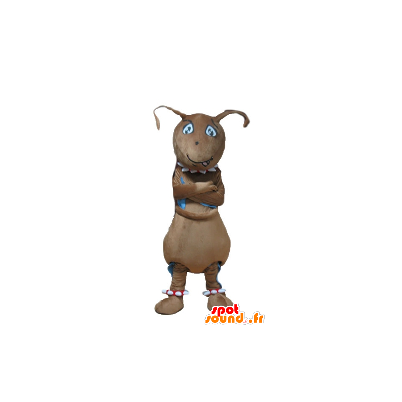 Marrom mascote formiga, gigante e engraçado - MASFR23267 - Ant Mascotes