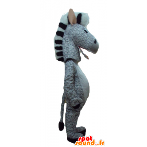 Maskot smuk brun og hvid zebra, tabby - Spotsound maskot kostume