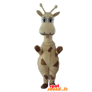 Mascot amarelo e castanho girafa, gigante - MASFR23282 - mascotes Giraffe