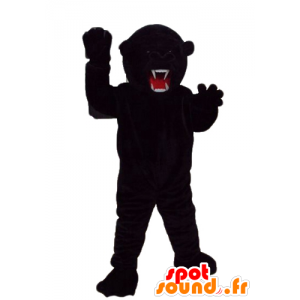 Mascotte orso nero, dall'aspetto feroce, molto impressionante - MASFR23283 - Mascotte orso
