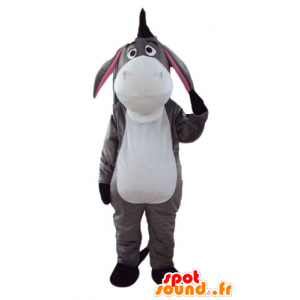 Donkey maskot, Eeyore grå, vit och rosa - Spotsound maskot