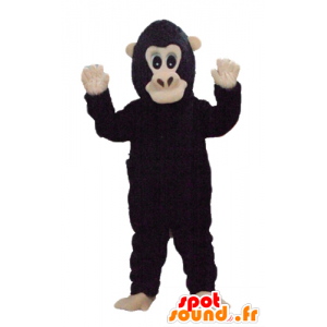Brązowy i czarny małpa maskotka - MASFR23289 - Monkey Maskotki