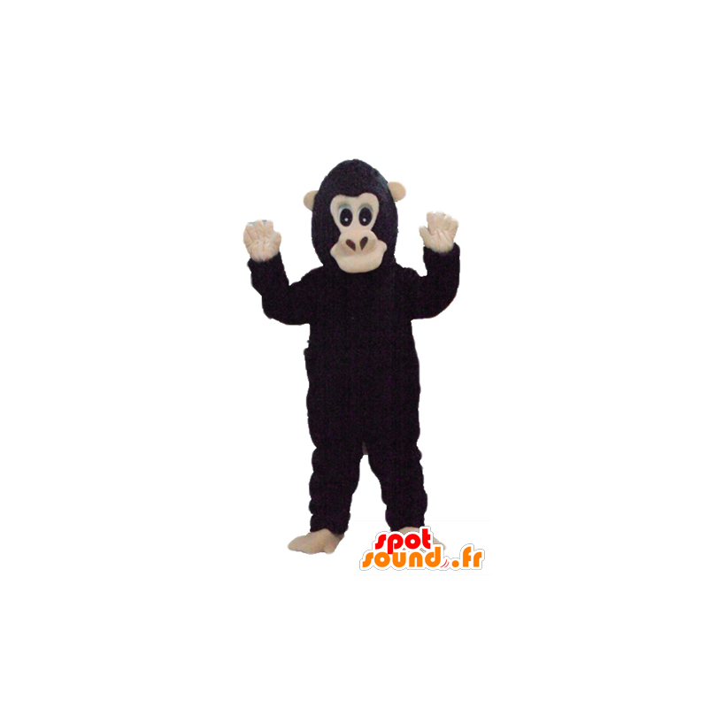 Braun und Beige Affe-Maskottchen - MASFR23289 - Maskottchen monkey