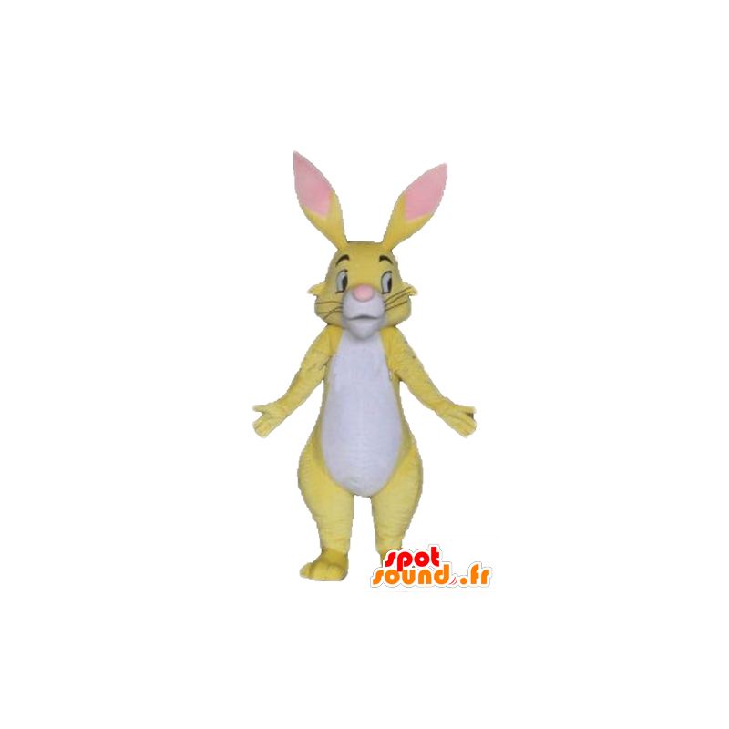 Mascot belo coelho amarelo, branco e rosa - MASFR23291 - coelhos mascote