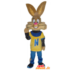 Mascot Quicky famosa Nesquik coelho marrom - MASFR23293 - Celebridades Mascotes