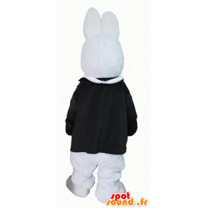 Mascotte de lapin blanc, habillé d'un costume très classe - MASFR23297 - Mascotte de lapins